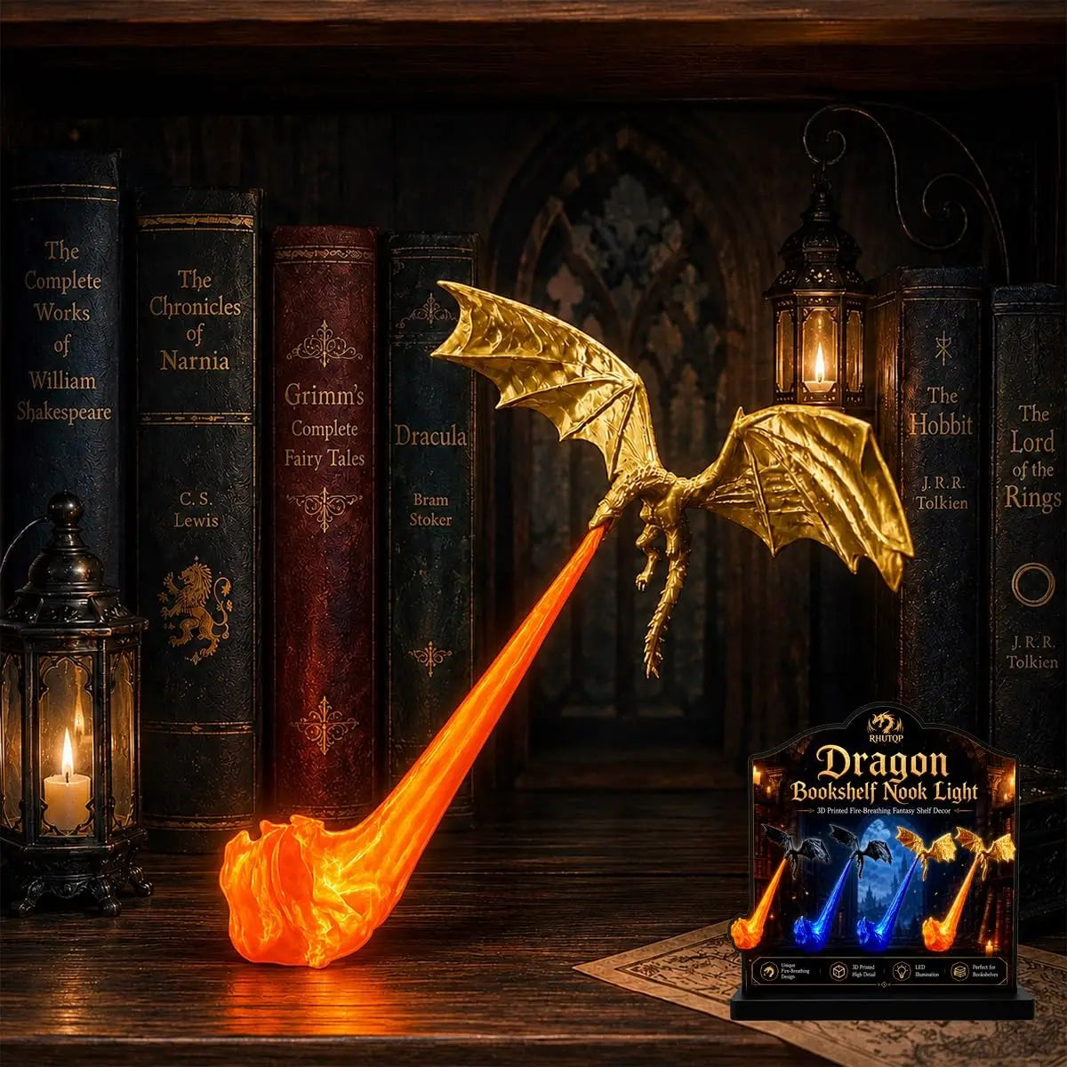 Dragon Bookshelf Light