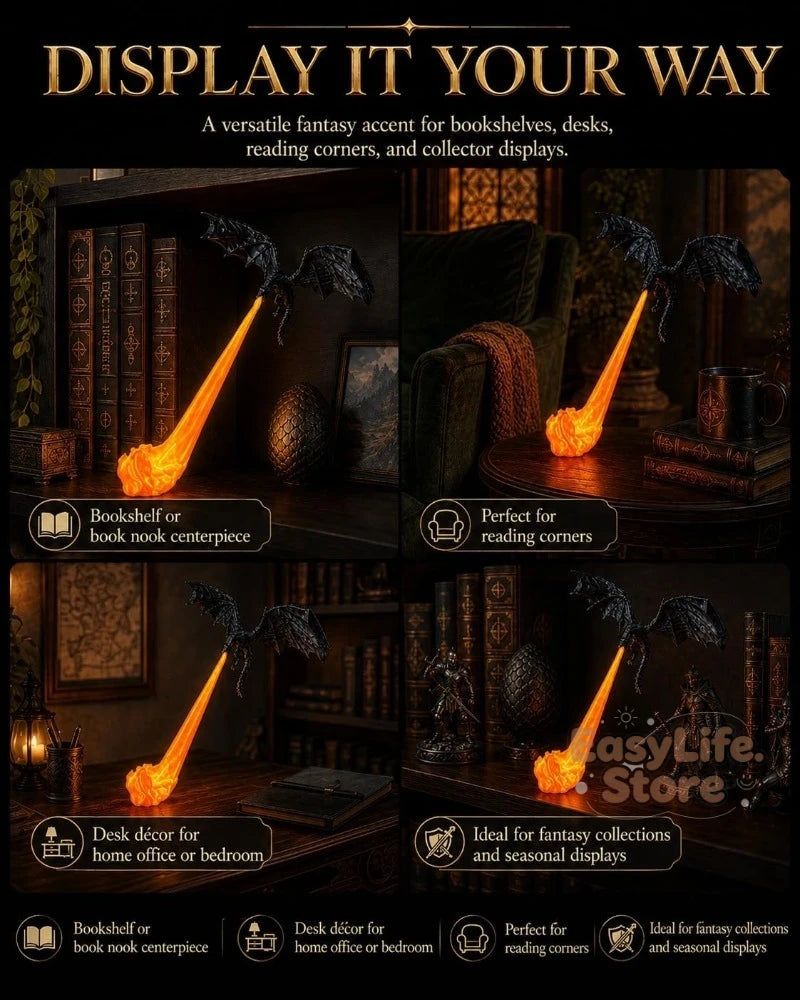 Dragon Bookshelf Light